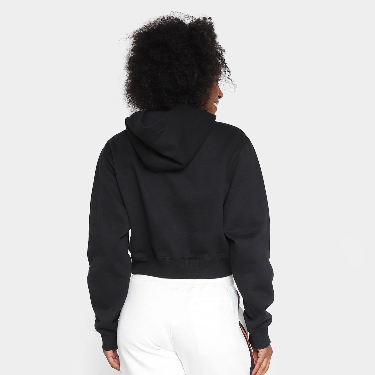 Blusa Moletom Cropped Ellesse Com Capuz Feminina - Tam: P - 1