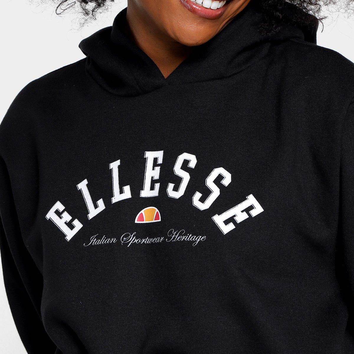 Blusa Moletom Cropped Ellesse Com Capuz Feminina - Tam: P - 2