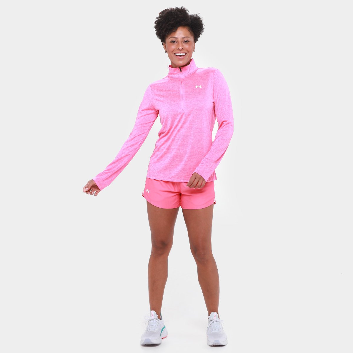 Blusa Under Armour Tech Zip Feminina - Tam: P - 3