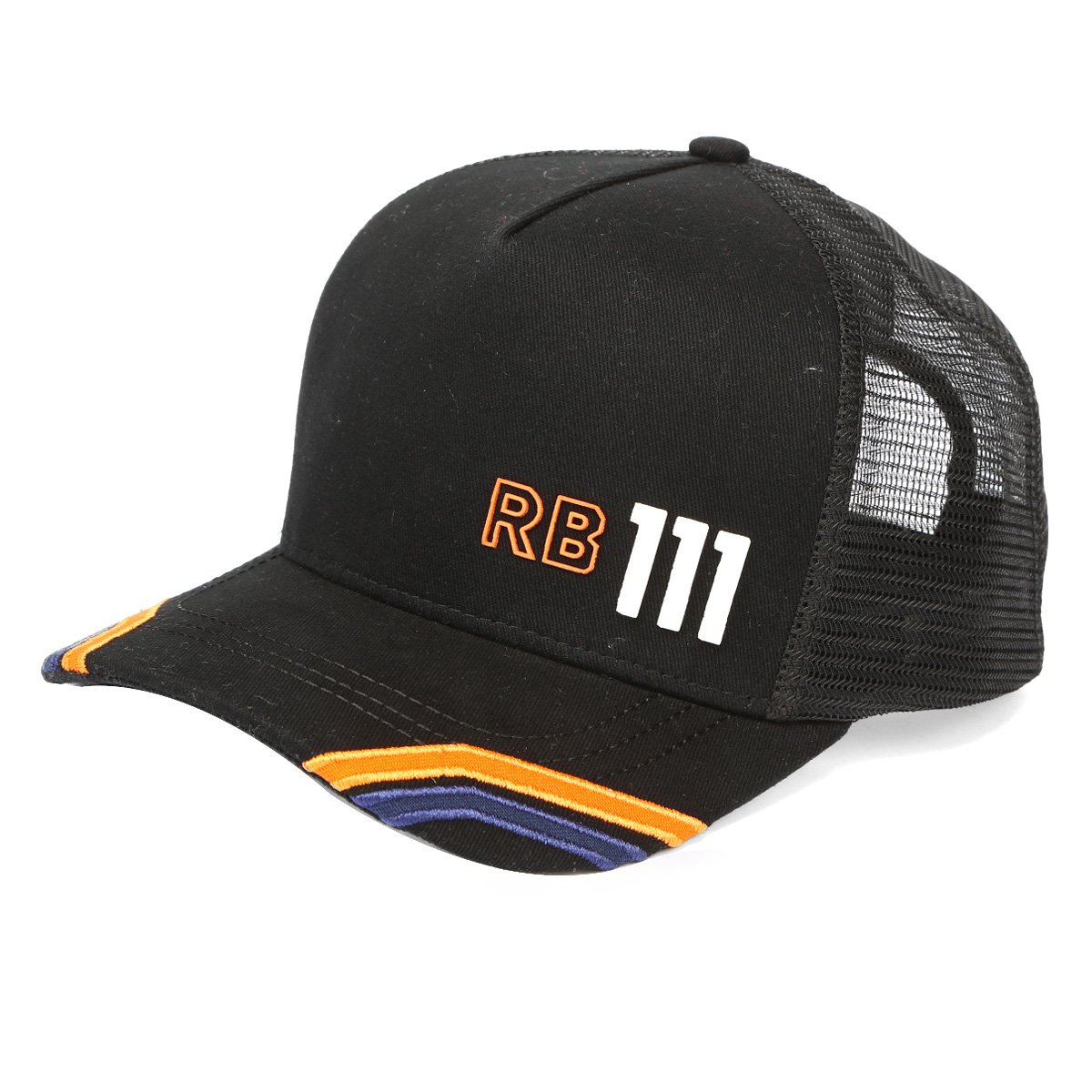 Boné RB111 Aba Curva Snapback Trucker Rubens Barrichello Move