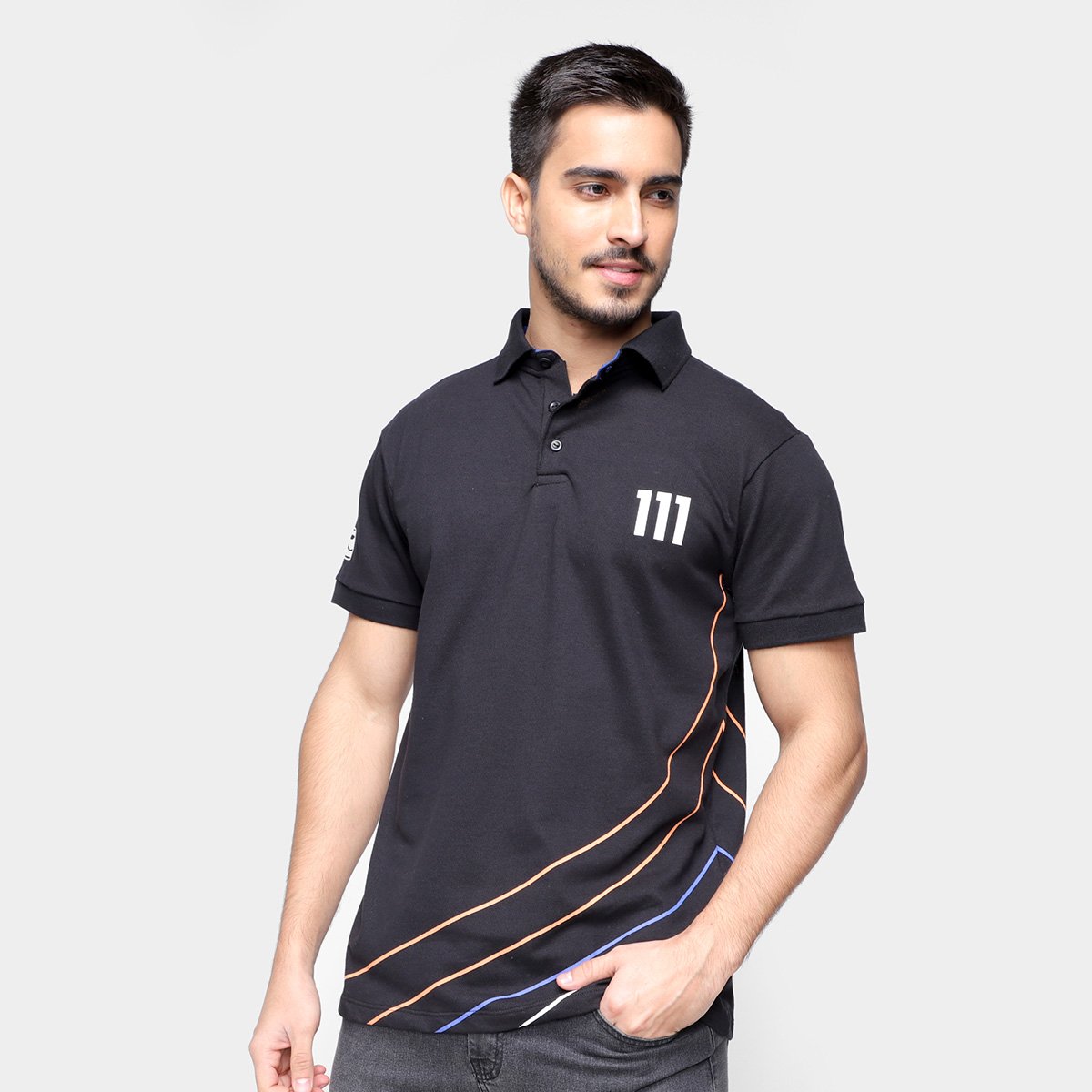 Camisa Polo RB111 Rubens Barrichello Fast Masculina