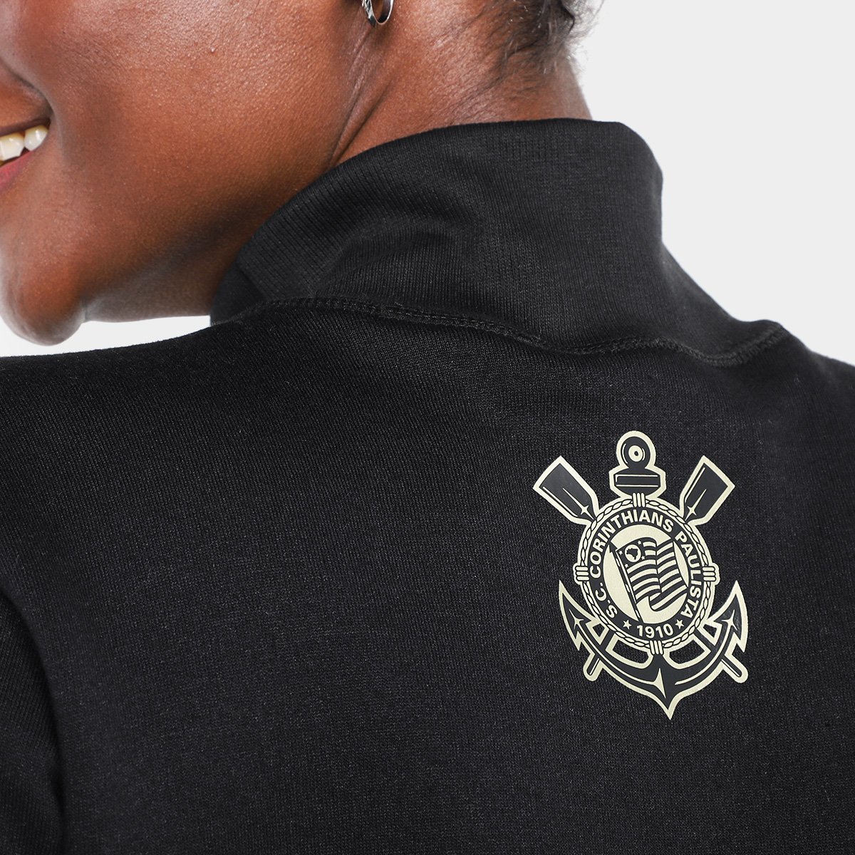 Moletom Corinthians Gola Alta Feminino - Tam: G - 2
