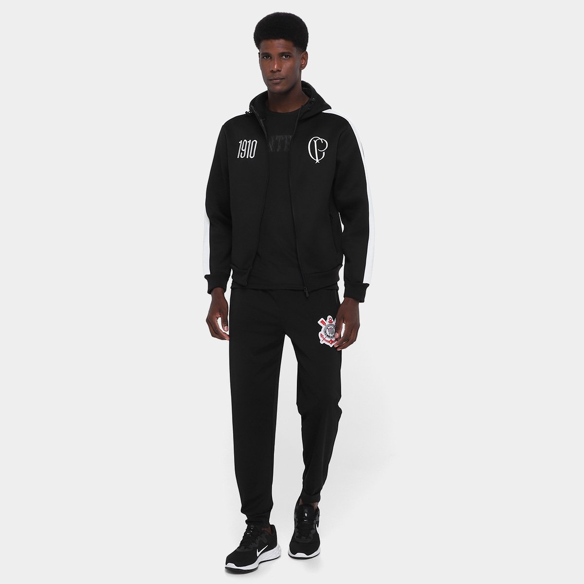 Moletom Com Capuz Corinthians Coimbra Masculino - Tam: EGG - 3