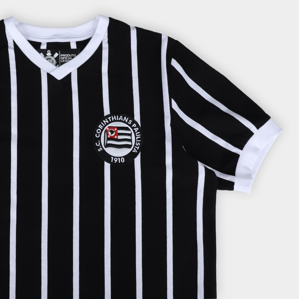 Camiseta Corinthians Listrada Masculina - Tam: P - 5