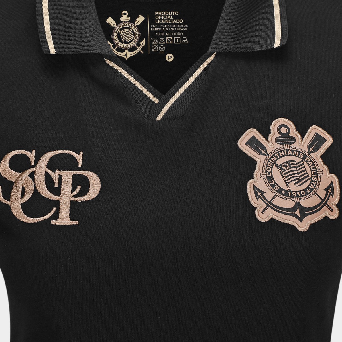 Camisa Polo Corinthians com Punho Feminina - Tam: P - 2