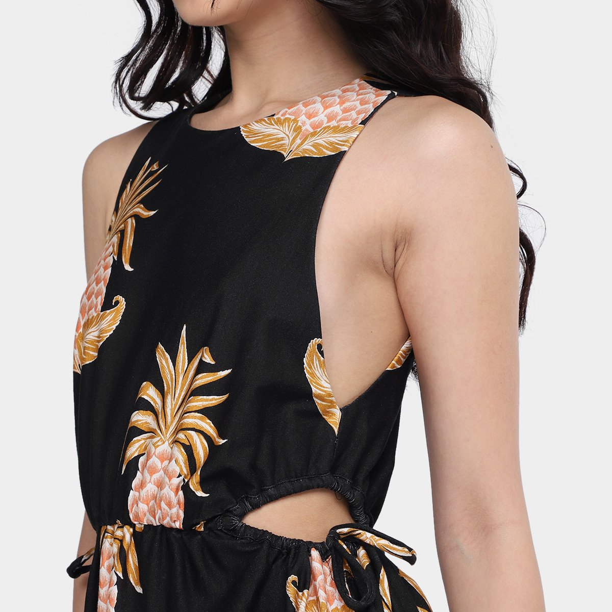 Vestido Farm Midi Amalfi Abacaxi Feminino - Tam: G - 2