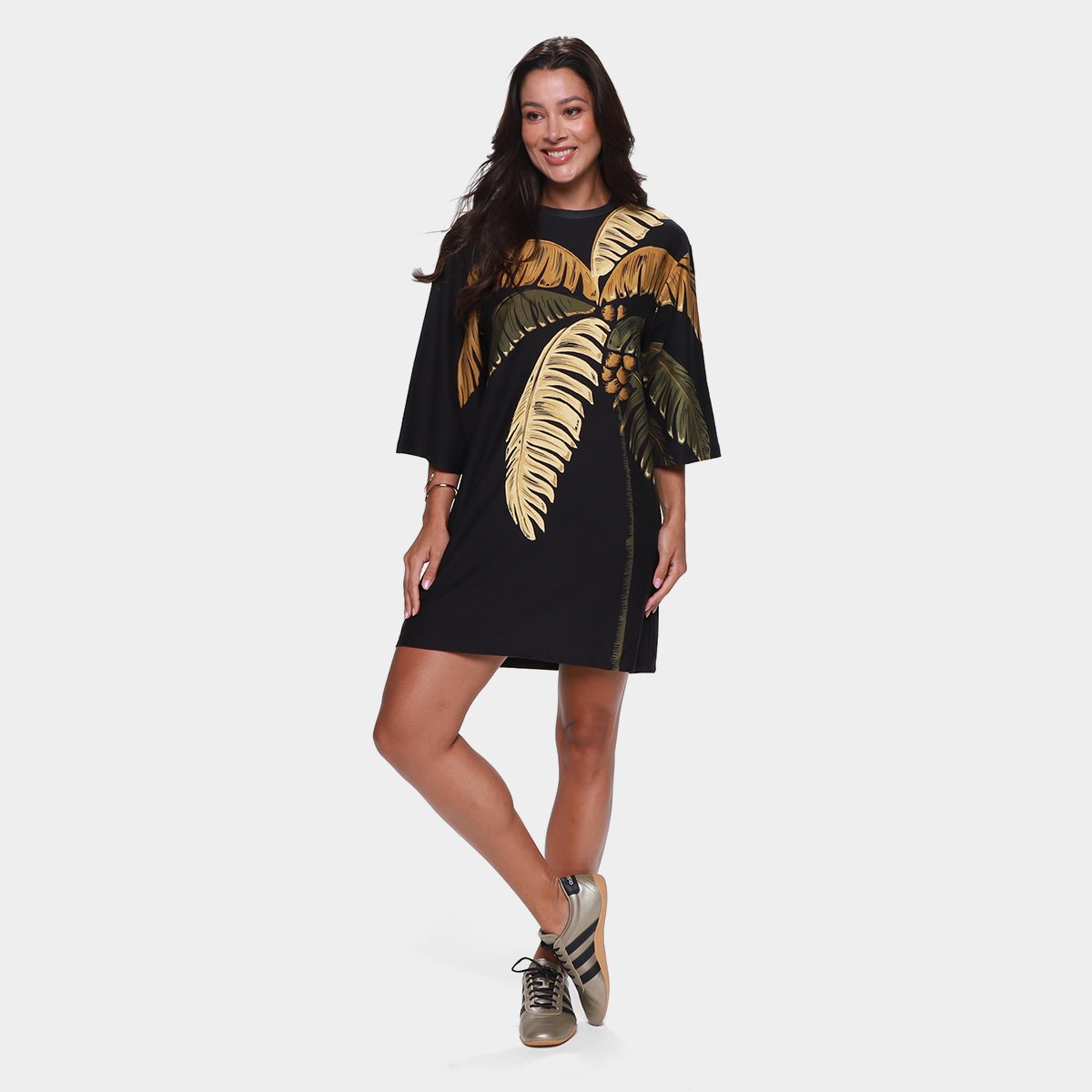Vestido Tshirt Farm Big Itacare Coqueiro Feminino - Tam: G - 3