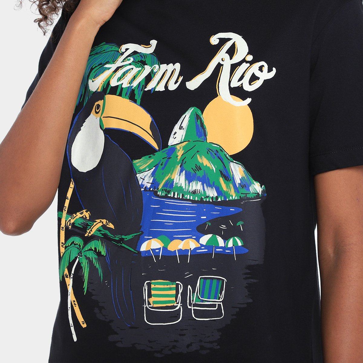 Camiseta Farm Media Tucano Praia Feminina - Tam: G - 2