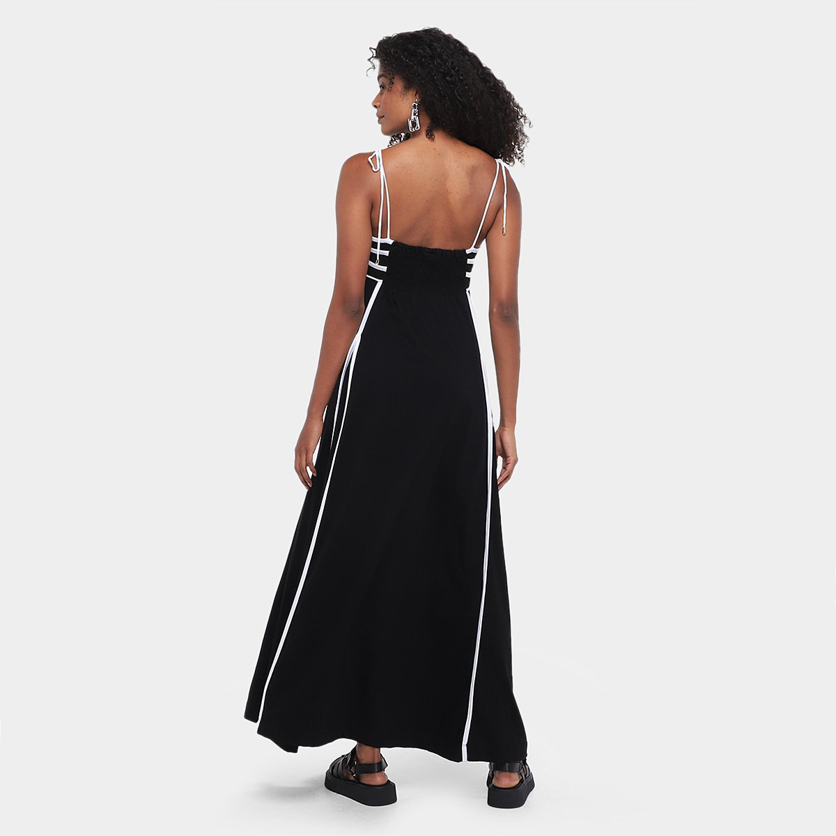 Vestido Farm Cropped Vivo Bicolor - Tam: M - 1
