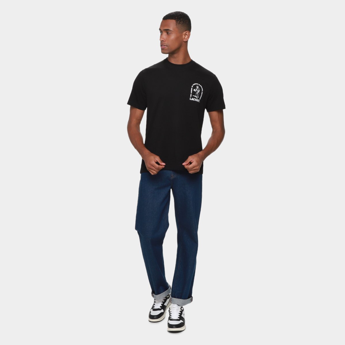 Camiseta Lacoste Casual Masculina - Tam: GG - 4