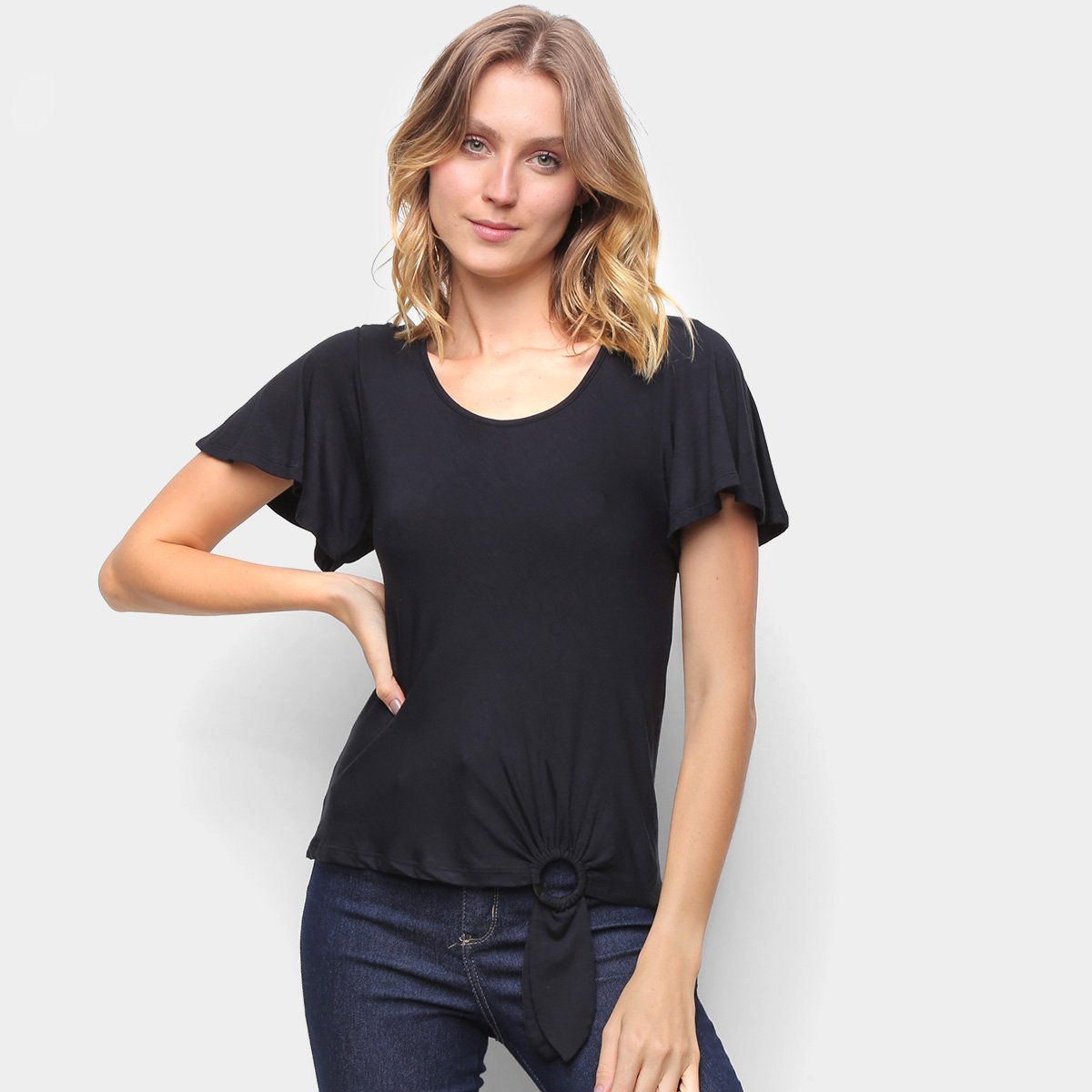 Blusa Lecimar Geométrica Argola Feminina