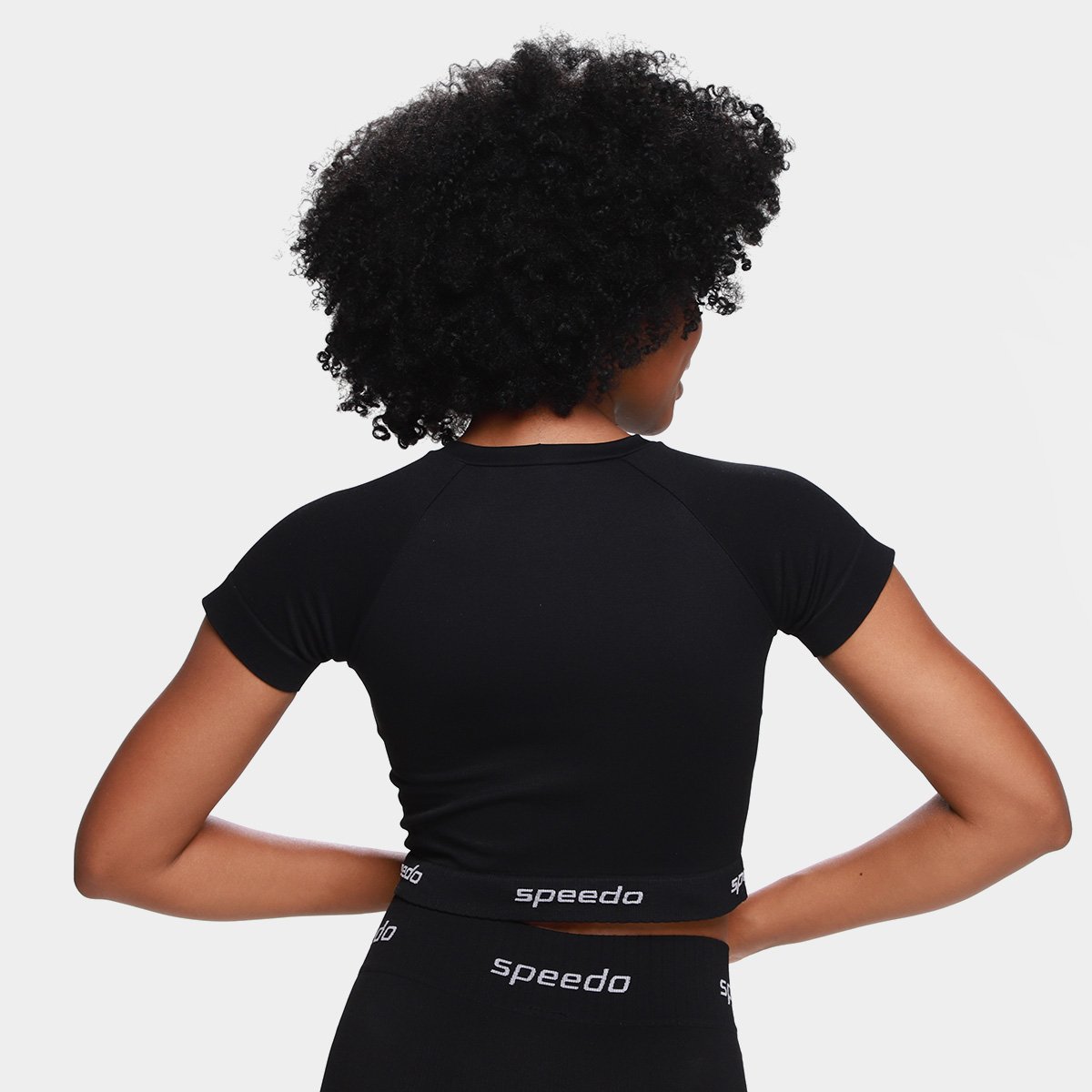 Camiseta Cropped Speedo Esportiva Feminina - Tam: P - 1