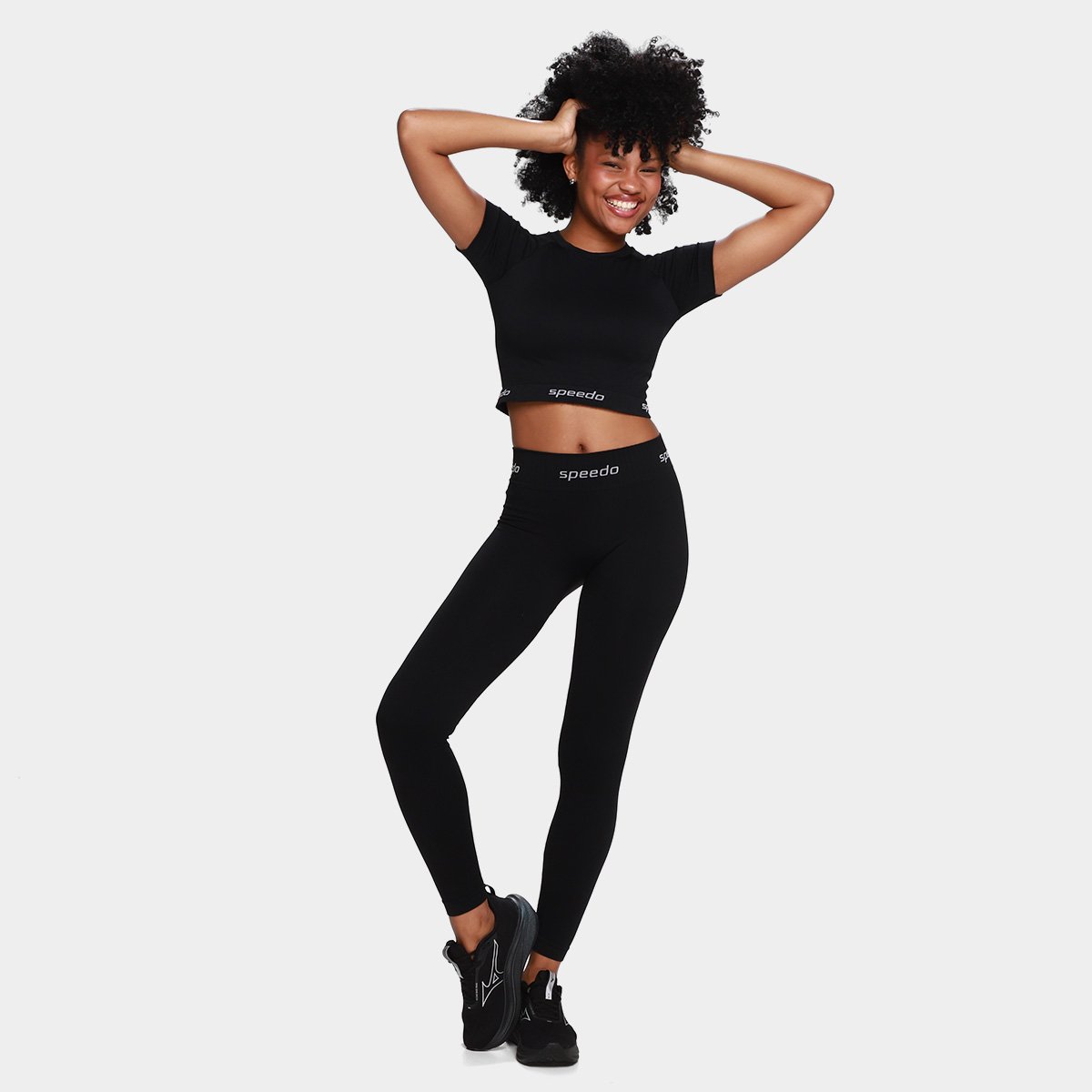 Camiseta Cropped Speedo Esportiva Feminina - Tam: P - 3