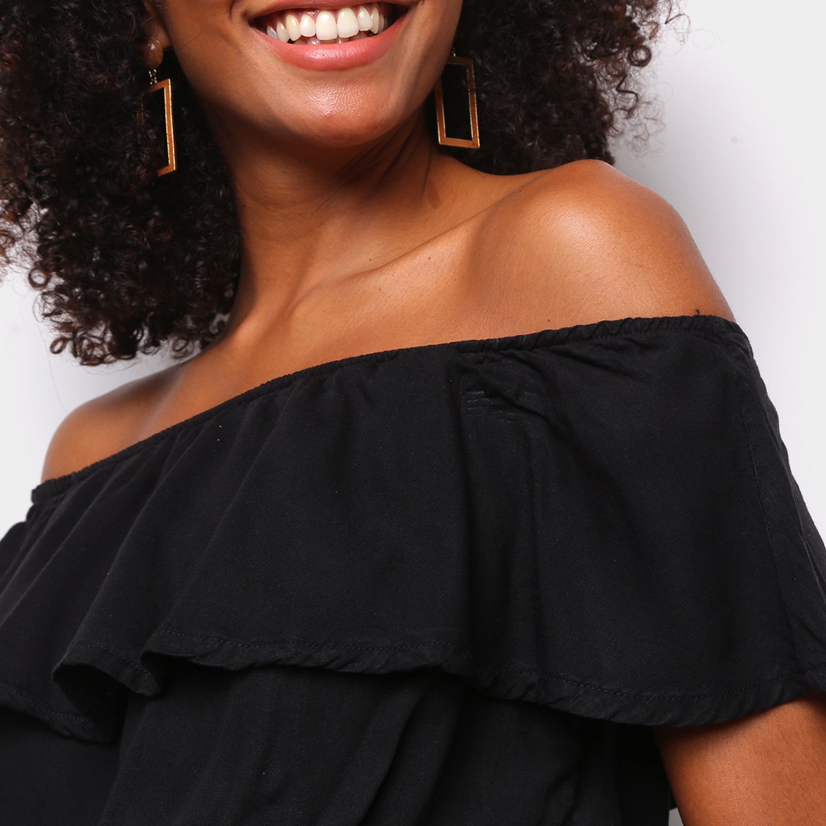 Blusa Cambos Ombro A Ombro Feminina - Tam: P - 2