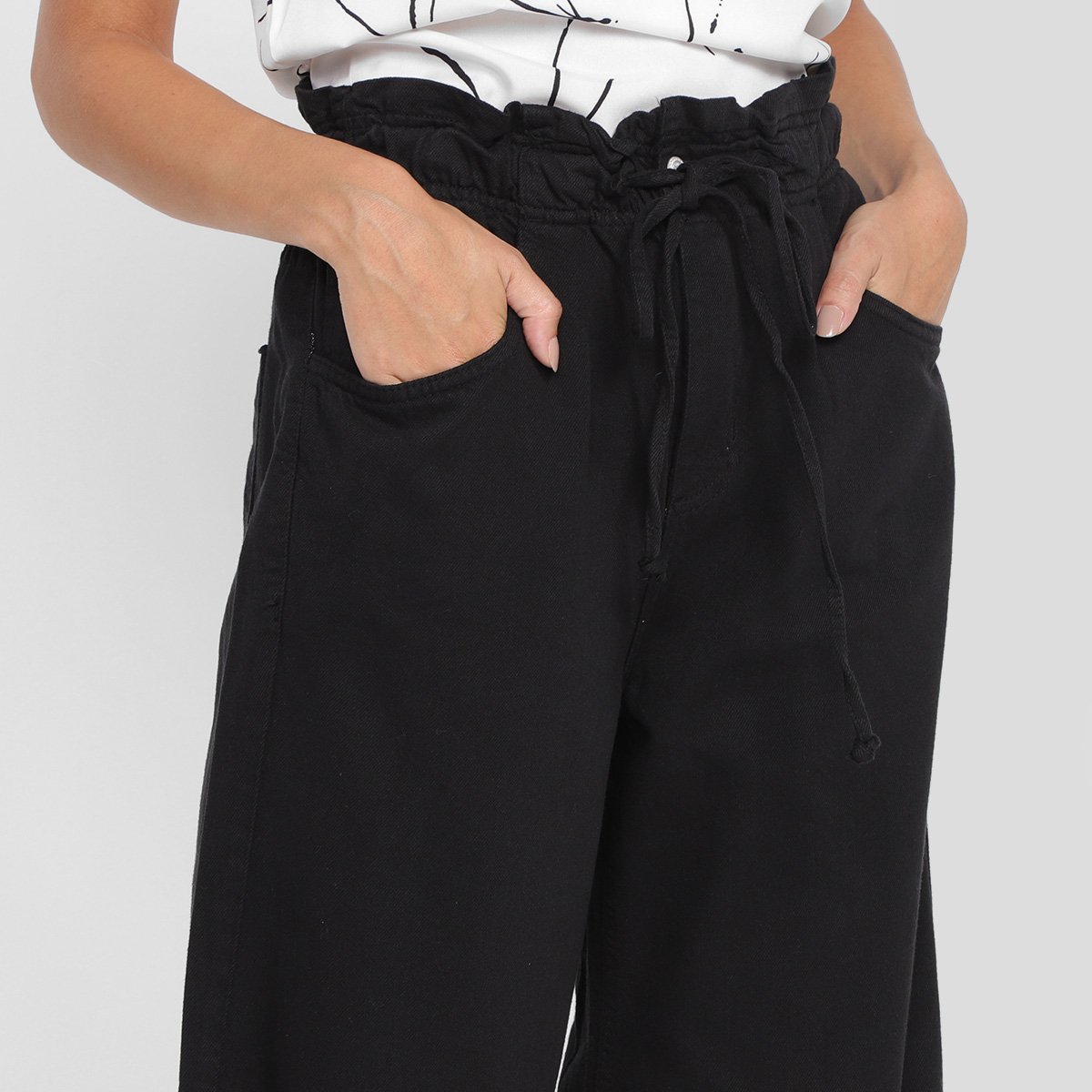 Calça Wide Leg Cambos Clochard Feminina - Tam: 36 - 3