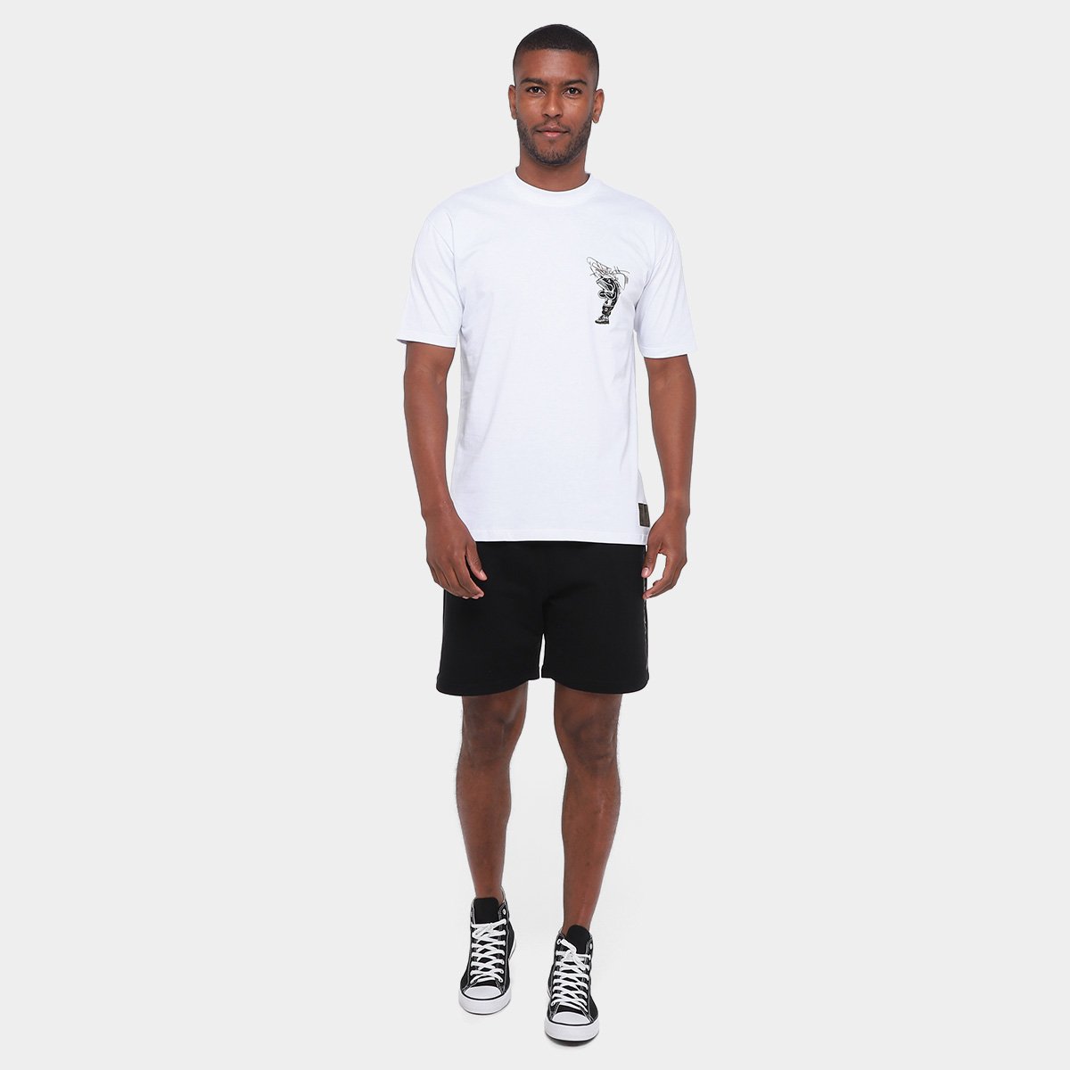 Bermuda de Moletom Santos Futebol Arte Masculina - Tam: P - 3
