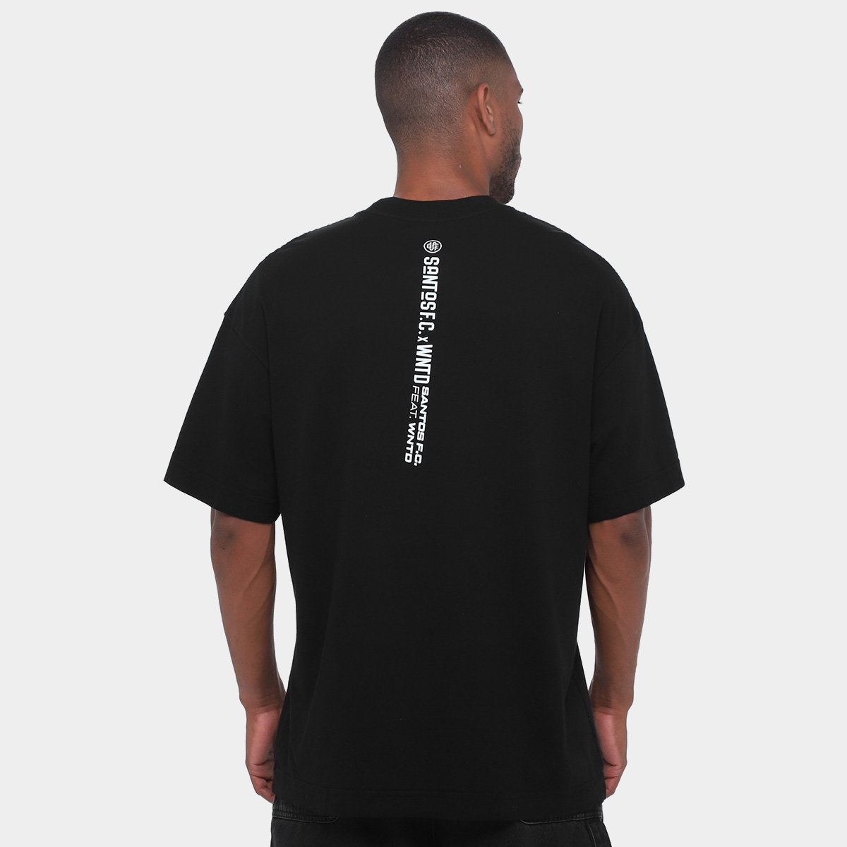 Camiseta Oversized Santos Com o Peixe Masculina - Tam: P - 1