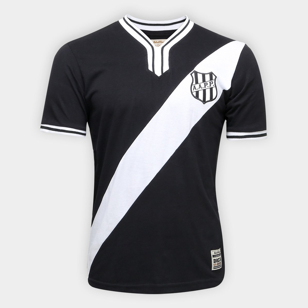 Camiseta Ponte Preta Retrô nº 10 1977 Masculina