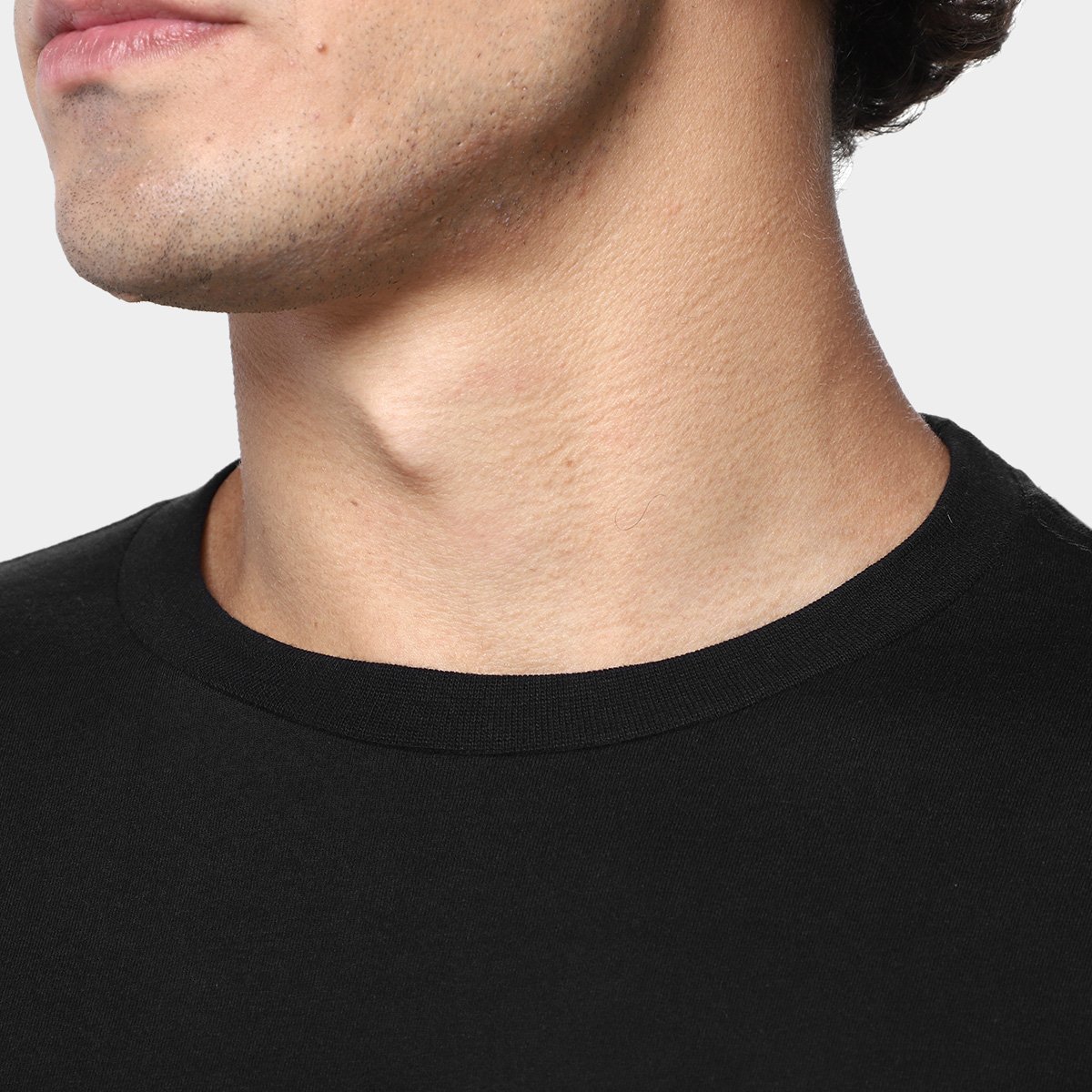Kit Camiseta Nicoboco Slim Fit Black Com 3 Masculina - Tam: P - 3