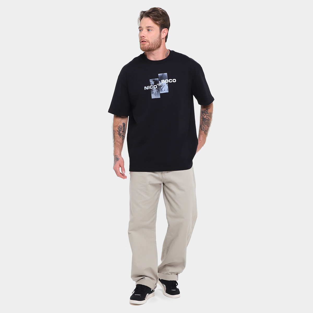 Camiseta Nicoboco Oversized Wilco Masculina - Tam: P - 3