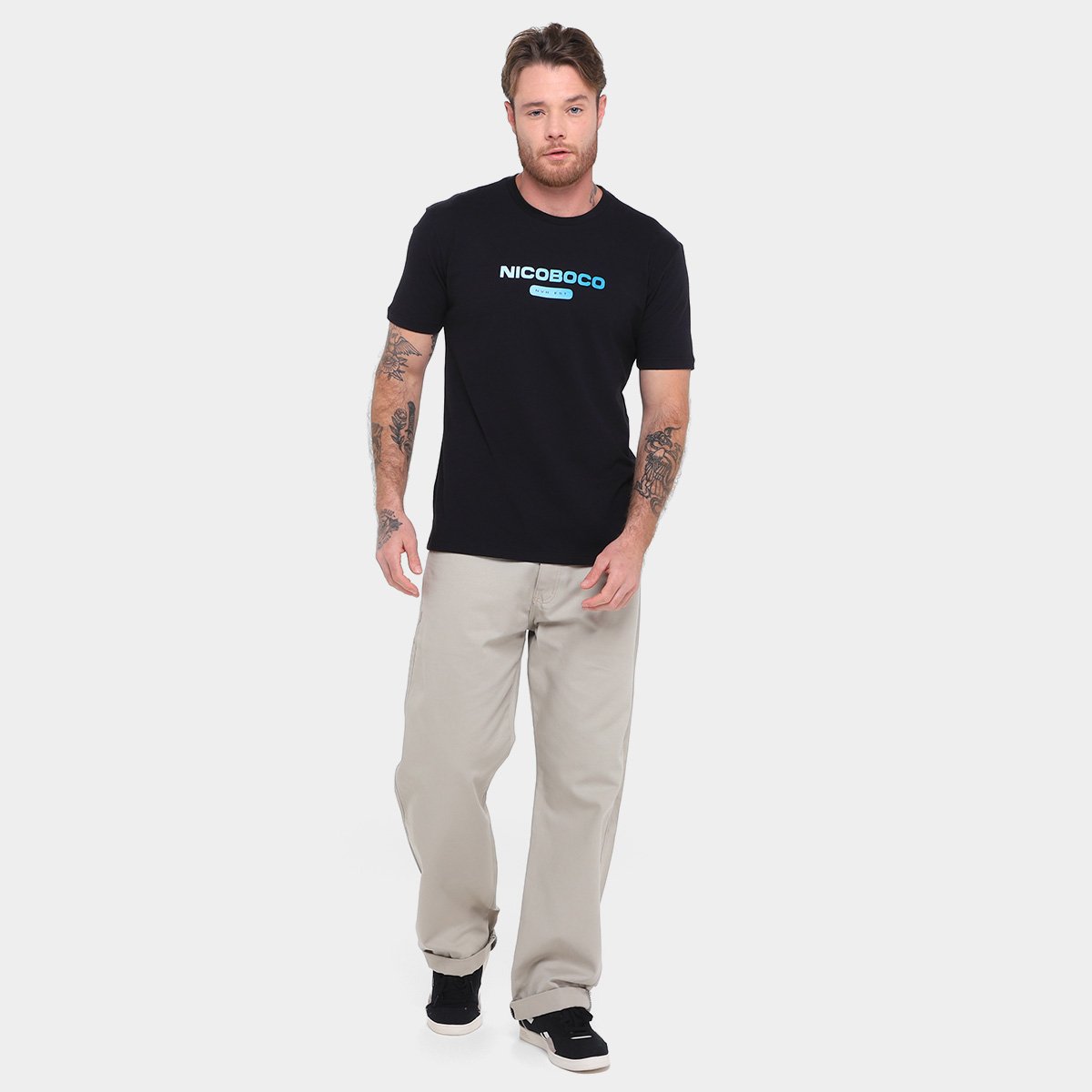 Camiseta Nicoboco Slim Fit Panteao Masculina - Tam: M - 3