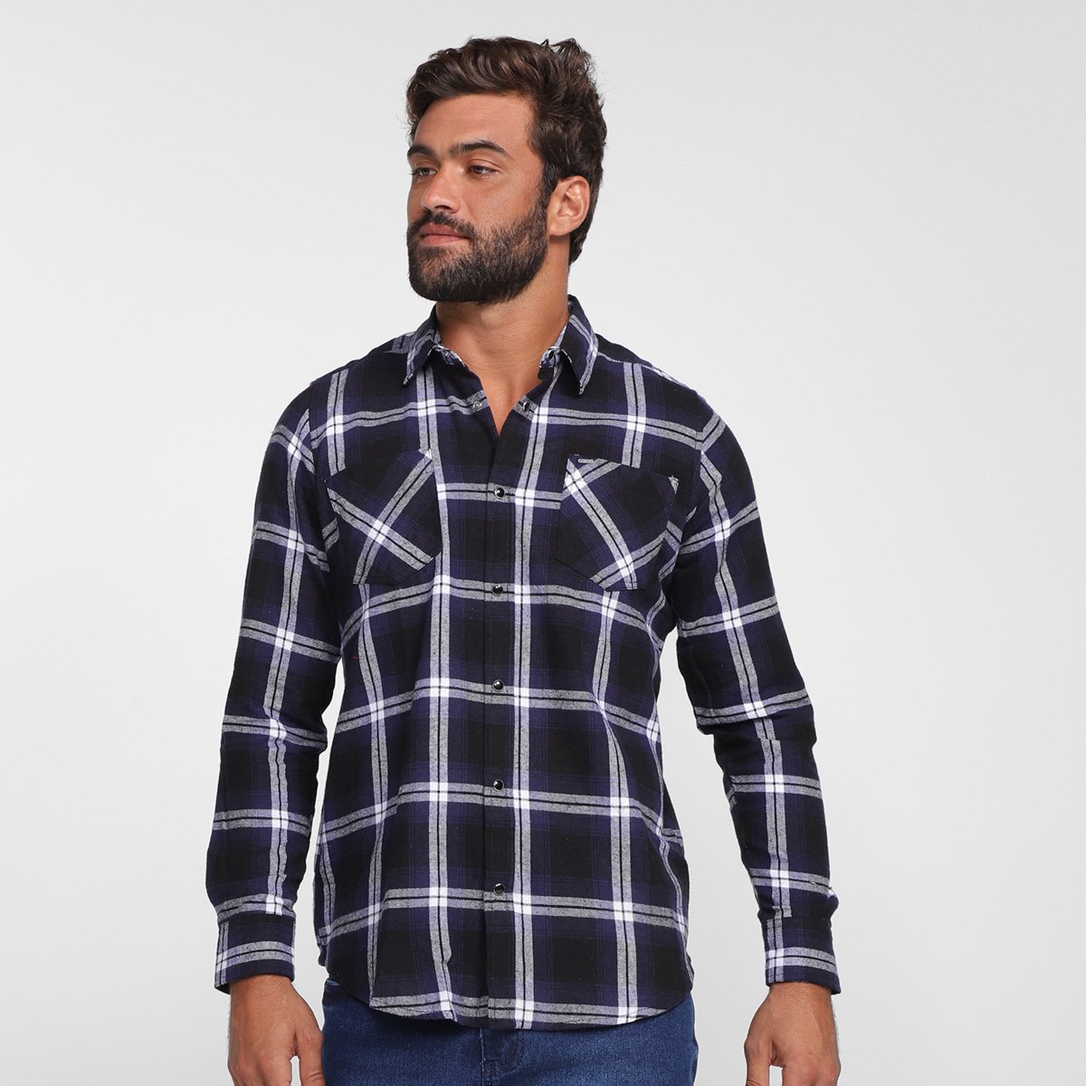 Camisa Xadrez Manga Longa Gajang Jack Masculina