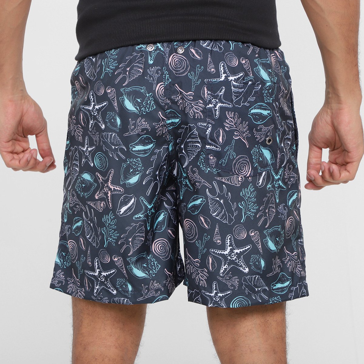 Short Praia Curto Mash Fundo Do Mar Masculino - Tam: P - 2