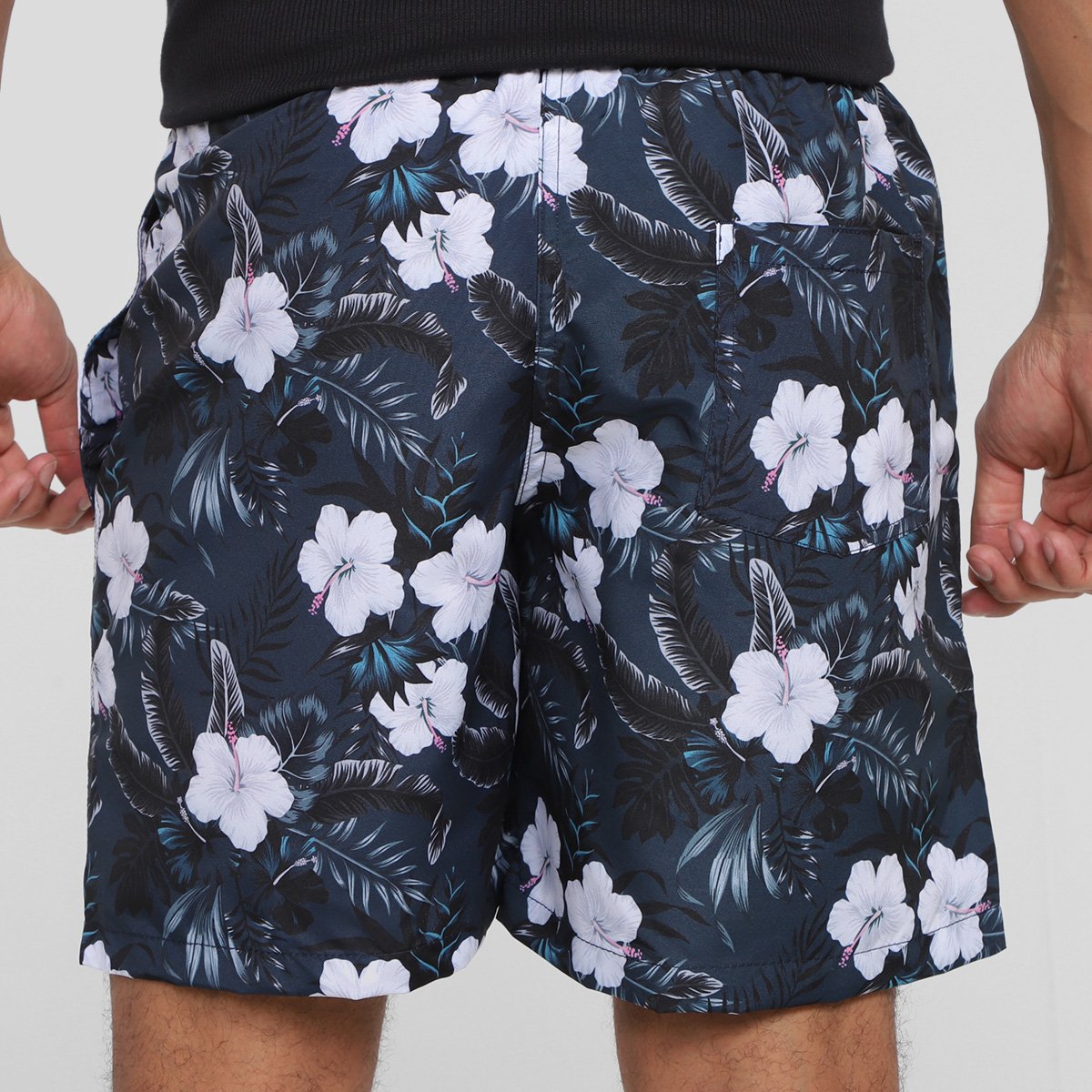 Short Praia Curto Mash Hibisco Masculino - Tam: P - 2