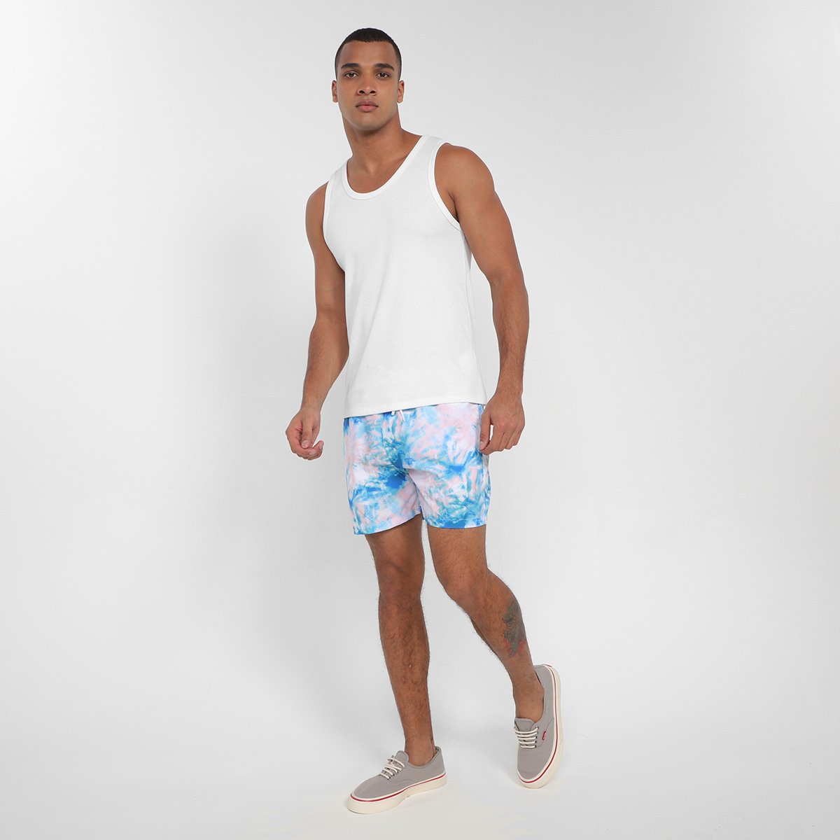 Short Praia Curto Mash Tie Dye Masculino - Tam: P - 1