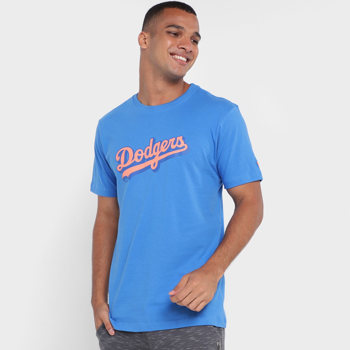 Camiseta New Era Have Fun Script Los Angeles Dodgers Masculina