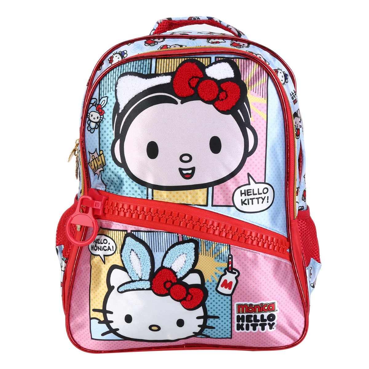 Mochila Escolar Xeryus Mônica \u0026 Hello Kitty Feminina