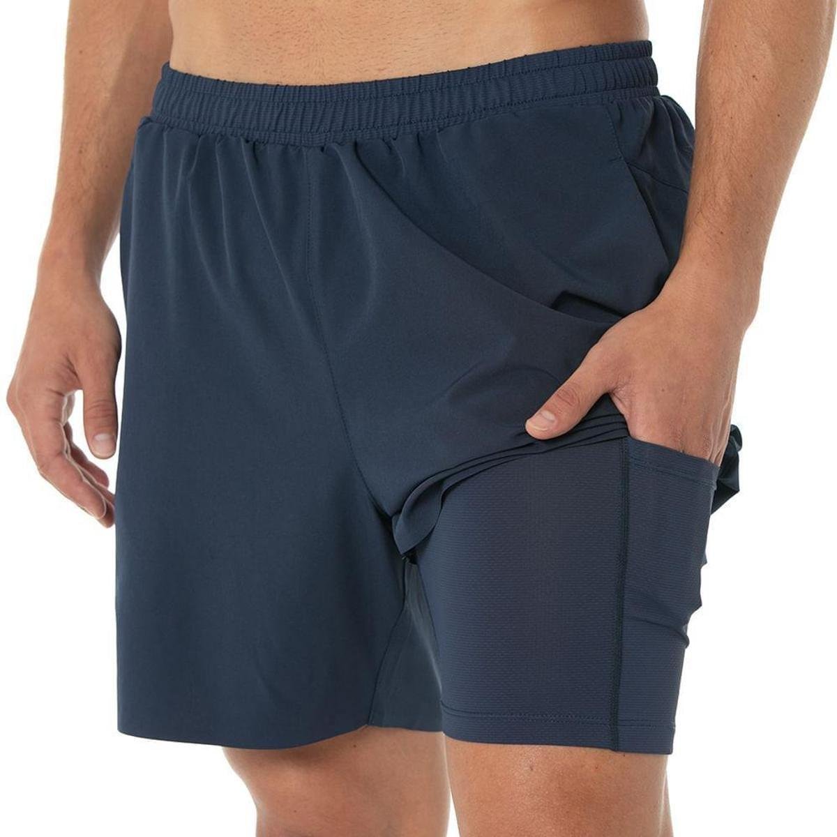 Shorts Mizuno 2x1 High 2 Masculino - Tam: P - 1