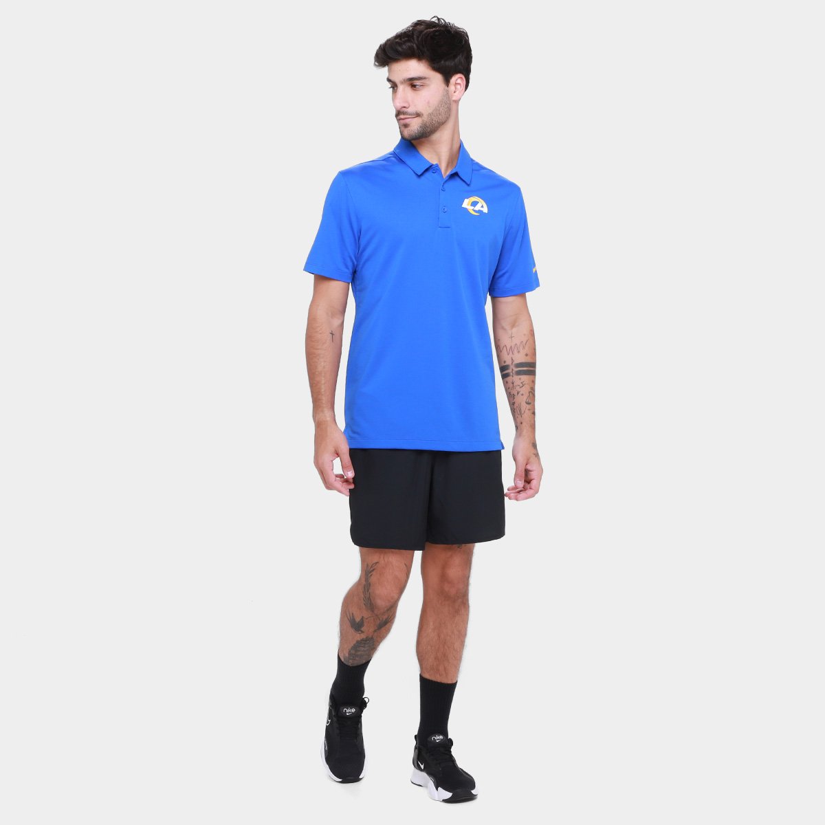 Camisa Polo Nike Los Angeles Rams Drop 2 Team Logo Franchise Masculina - Tam: EGG - 3