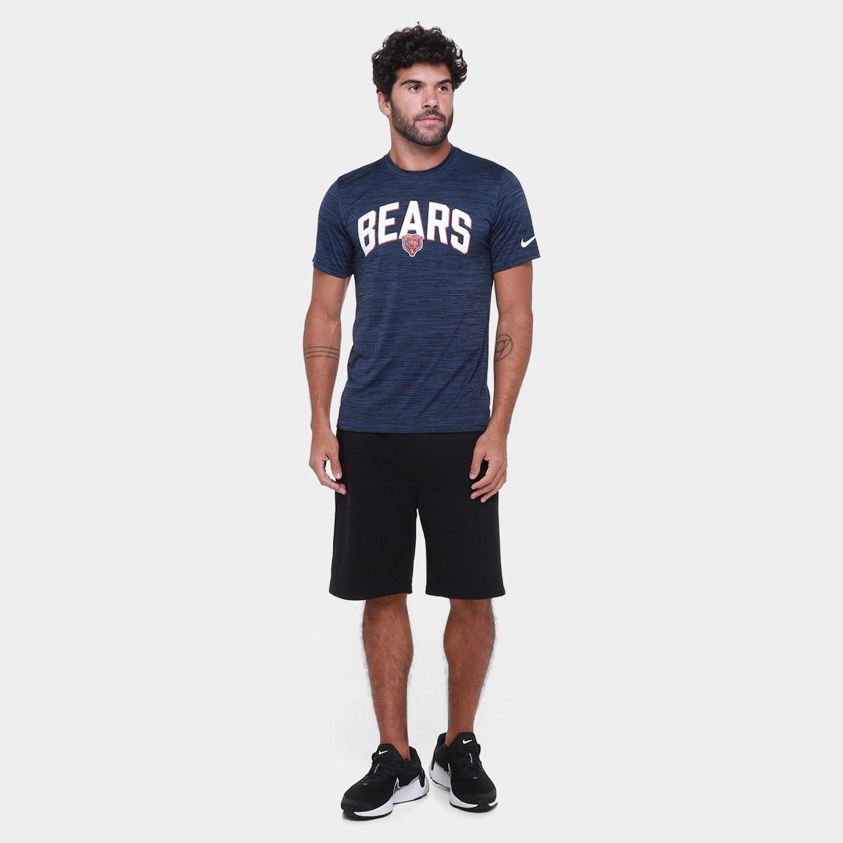 Camiseta Nike Chicago Bears Drop 2 Dri-FIT Team Velocity Masculina - Tam: P - 3