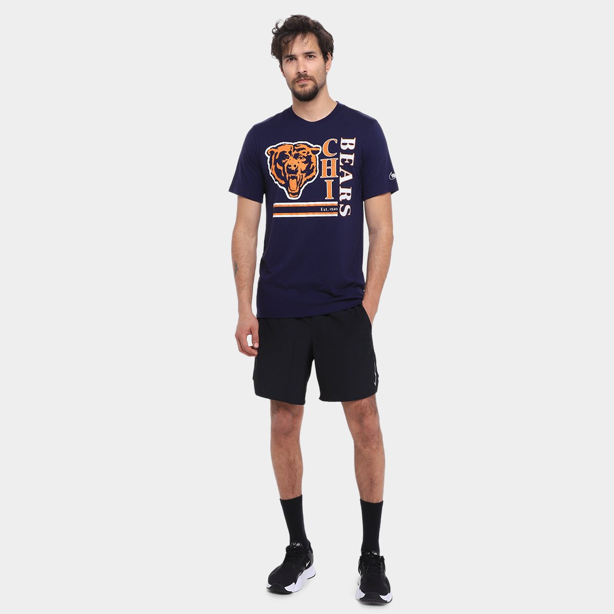 Camiseta Nike NFL Chicago Bears Triblend Masculina - Tam: P - 3