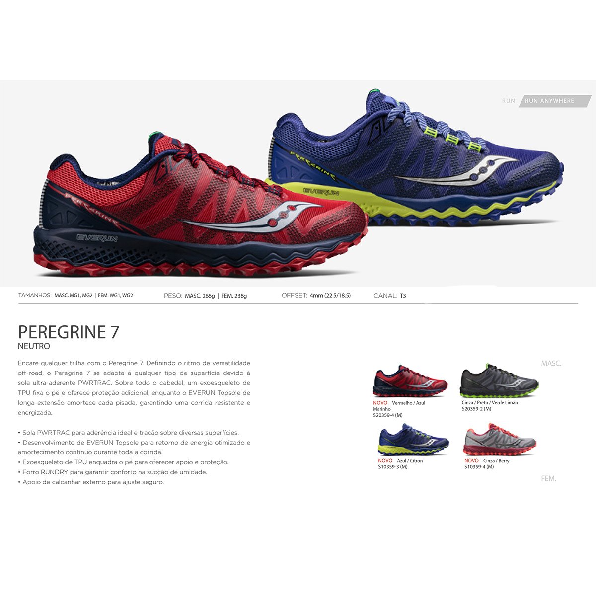 Tênis Saucony Peregrine 7 - Tam: 34 - 1