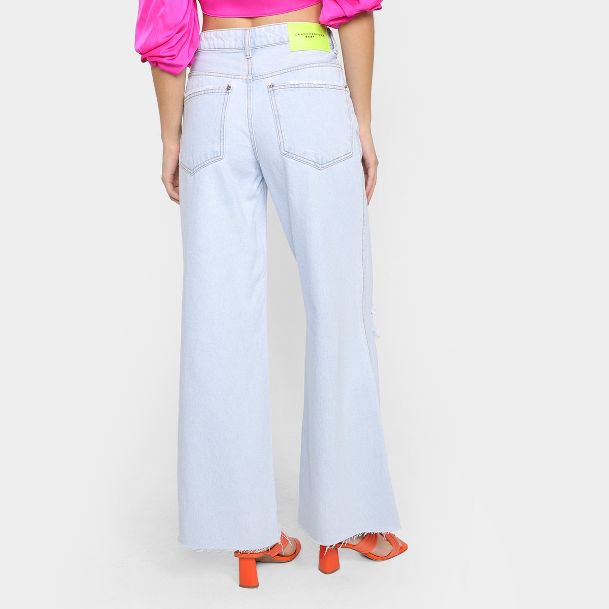 Calça Jeans Lança Perfume Wide Leg Low Feminina - Tam: 42 - 2