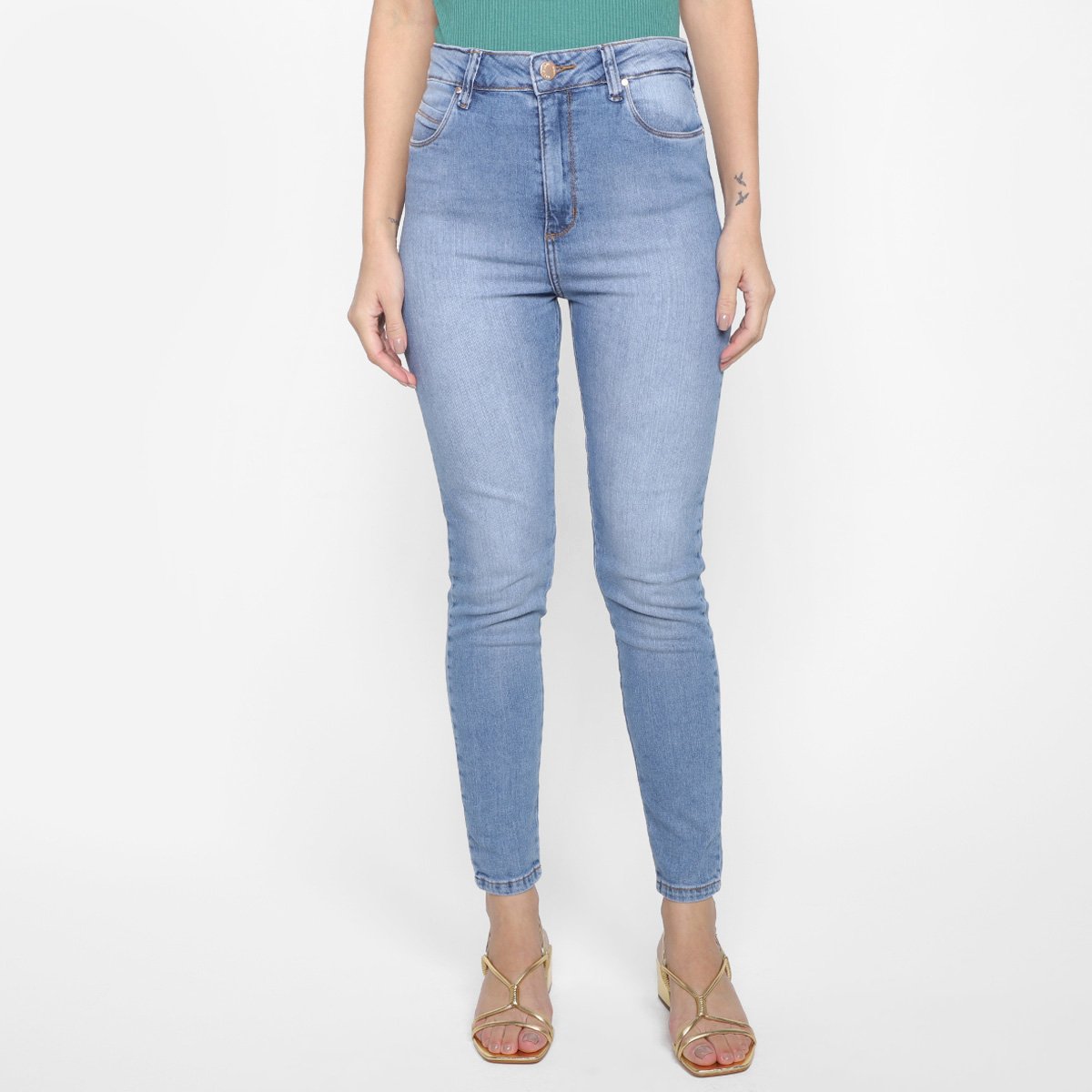 Calça Jeans Skinny All Is Love Lucia Cintura Alta Feminina