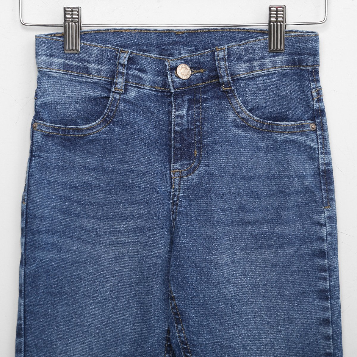 Calça Jeans Skinny Infantil Hering Kids Com Elastano Menina - Tam: 4A - 1