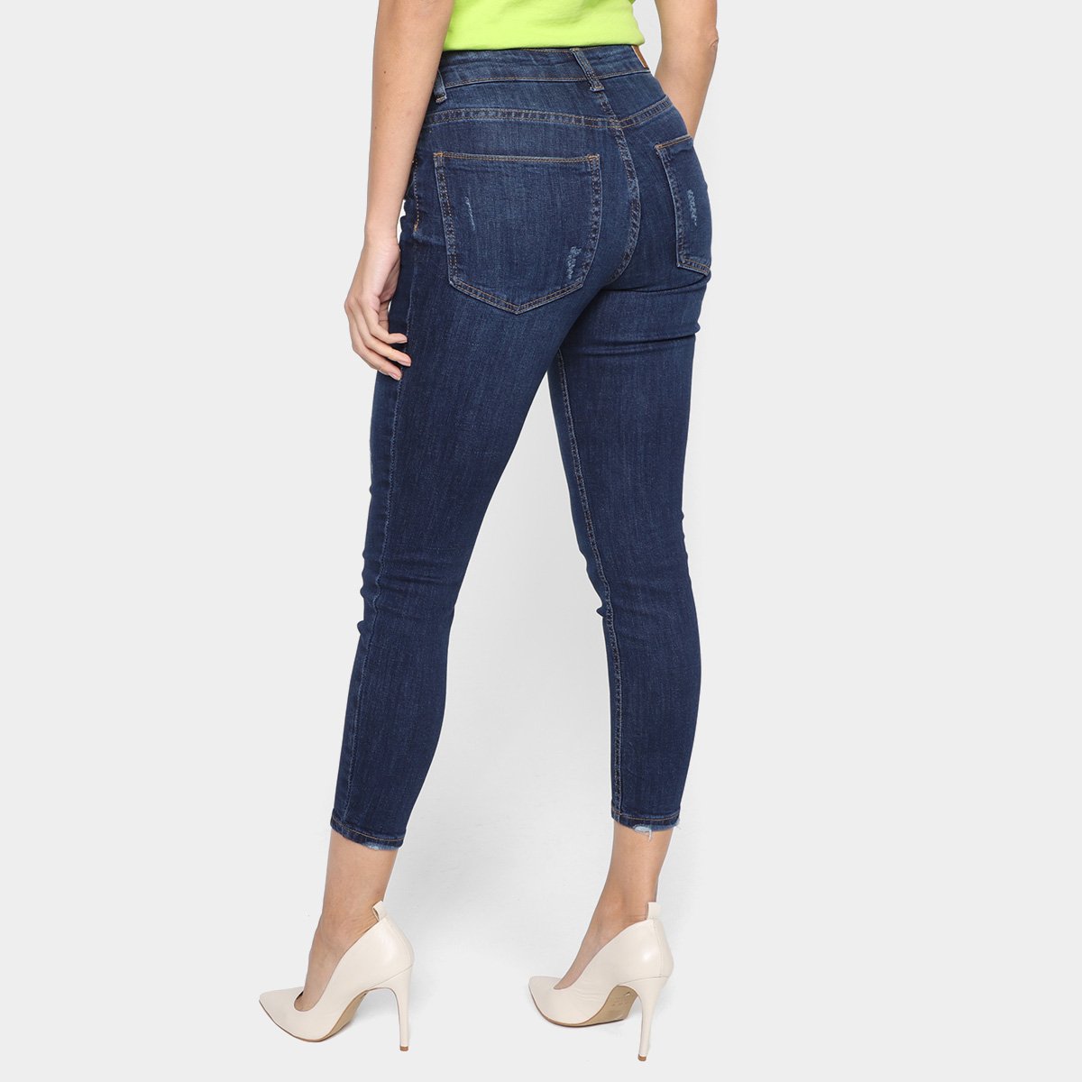 Calça Jeans Hering Skinny Cintura Alta Feminina - Tam: 46 - 2
