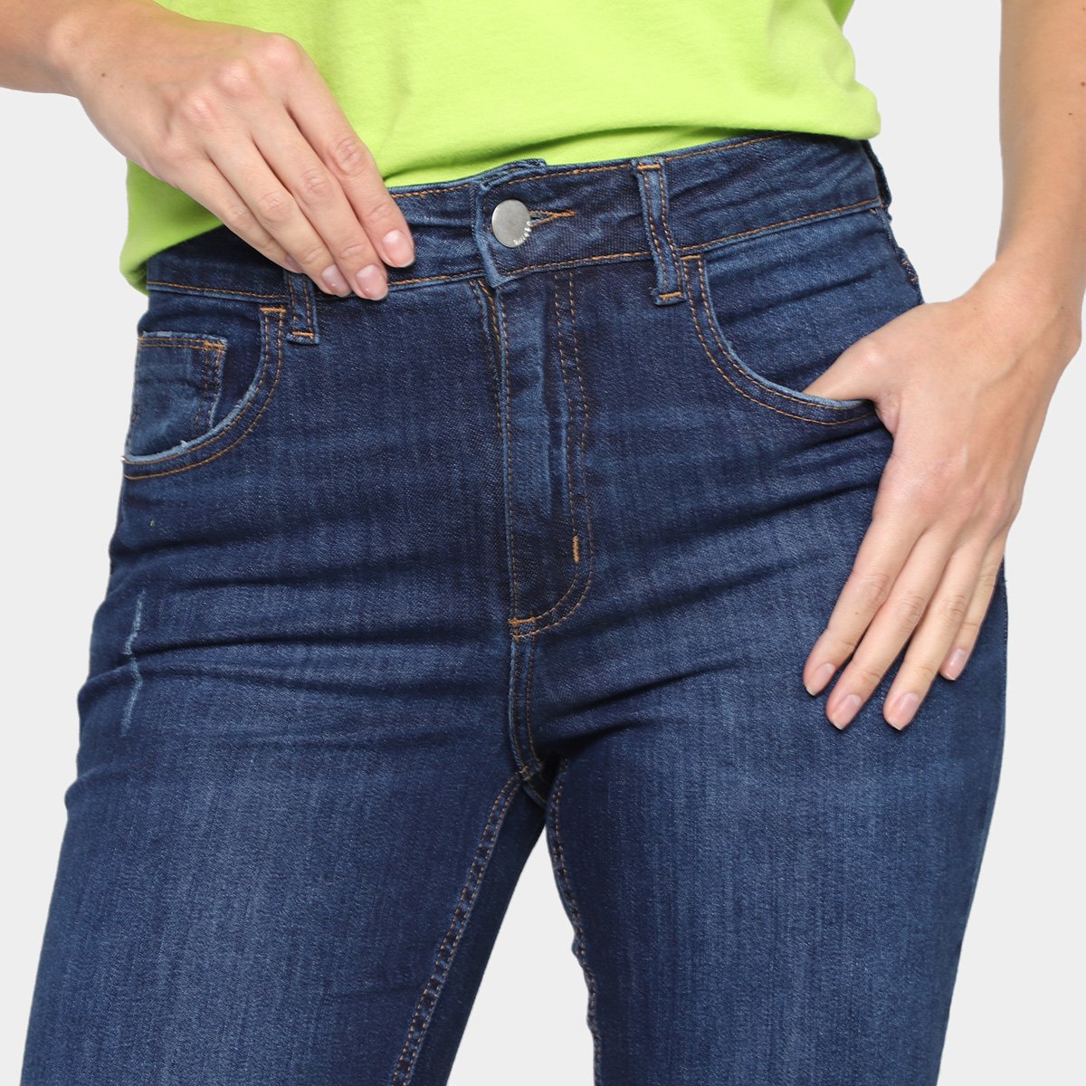 Calça Jeans Hering Skinny Cintura Alta Feminina - Tam: 46 - 3