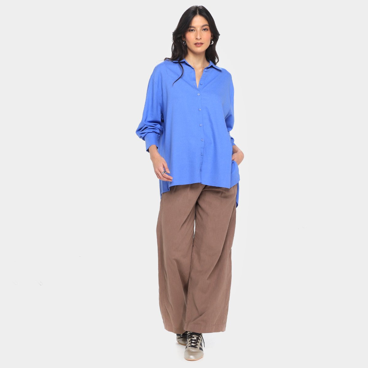 Camisa Manga Longa Hering Oversized Feminina - Tam: M - 3