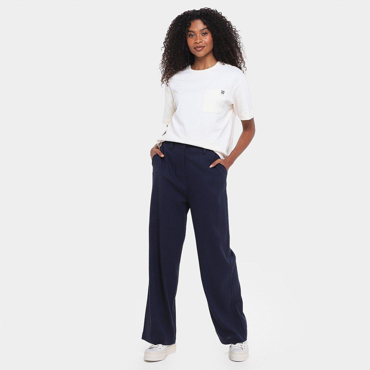 Calça Hering Alfaiataria Reta Feminina - Tam: 44 - 3