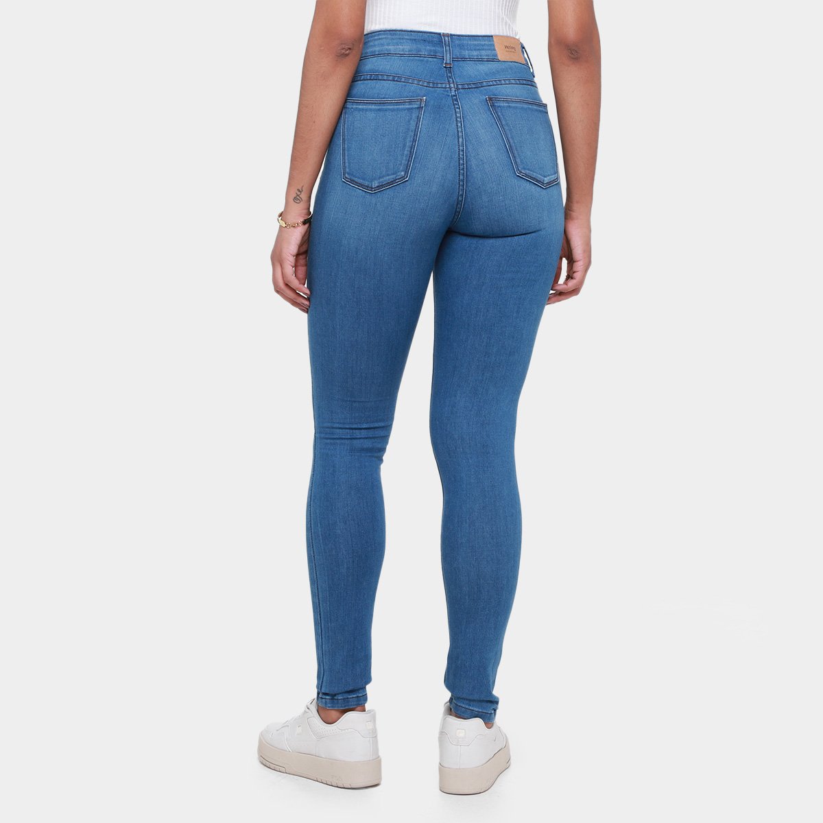 Calça Jeans Skinny Hering Cintura Alta Feminina - Tam: 38 - 1