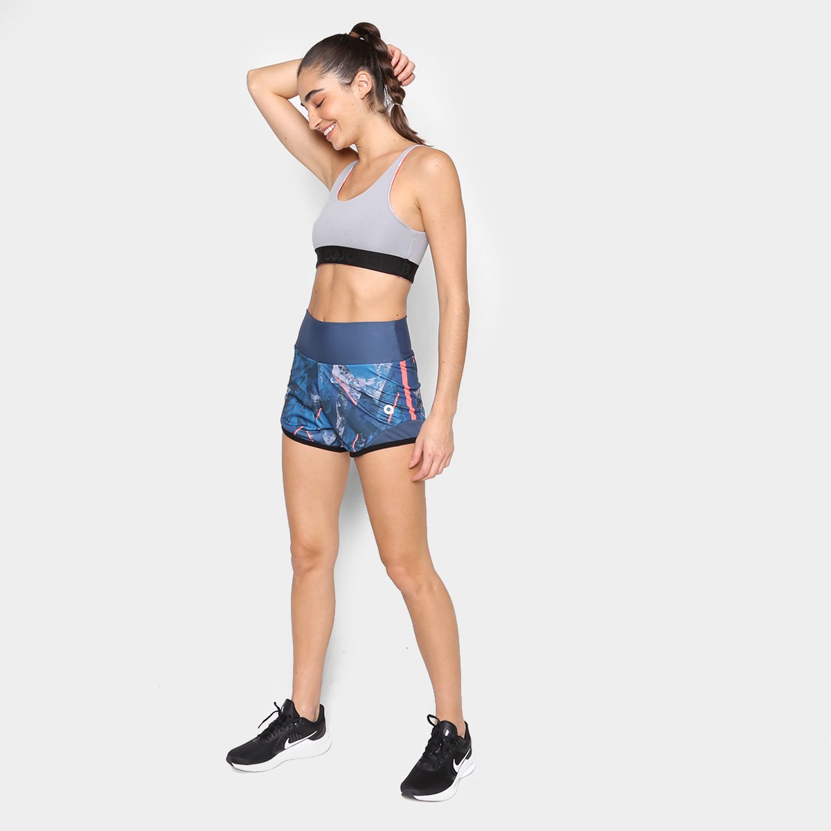 Short Área Sports Dupla Face Leaf Feminino - Tam: GG - 4