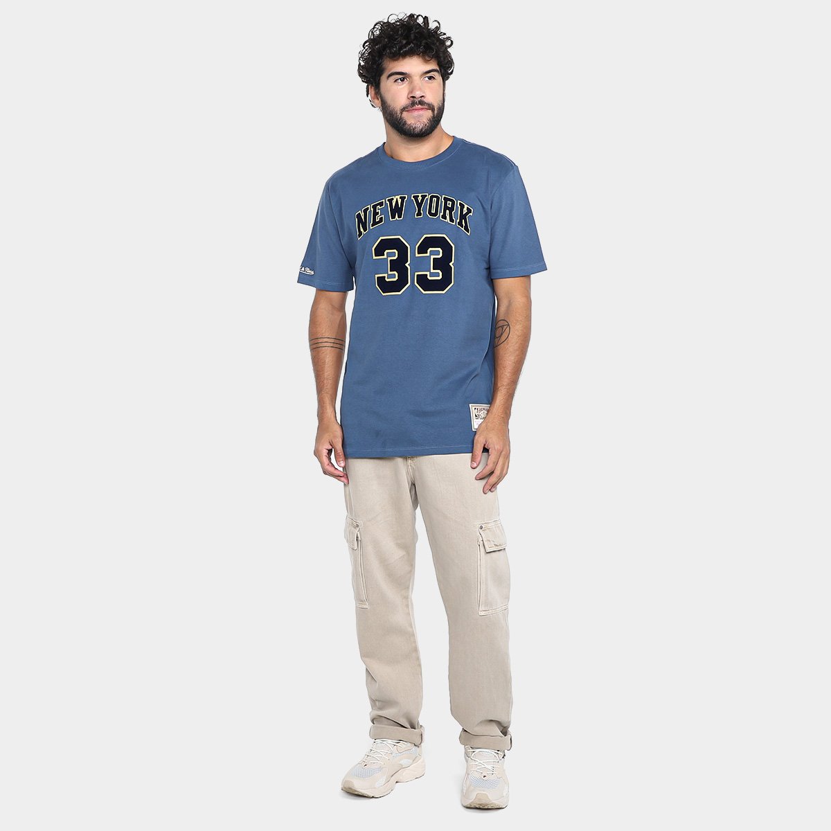 Camiseta New York Knicks Mitchell & Ness Ewing Masculina - Tam: P - 4