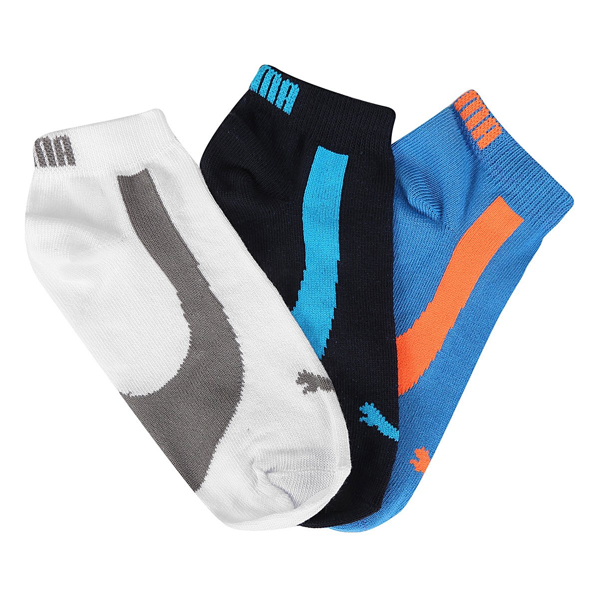 Kit Meia Infantil Puma Cano Curto 3 Pares