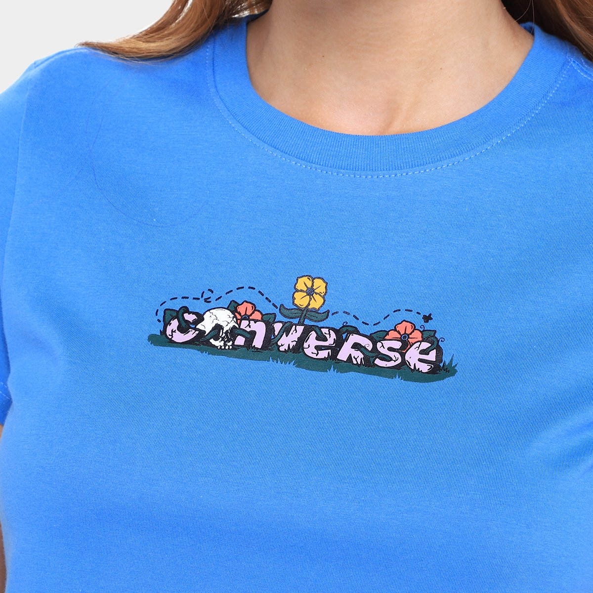 Camiseta Converse Cropped Grap Sta Fit Feminina - Tam: P - 2