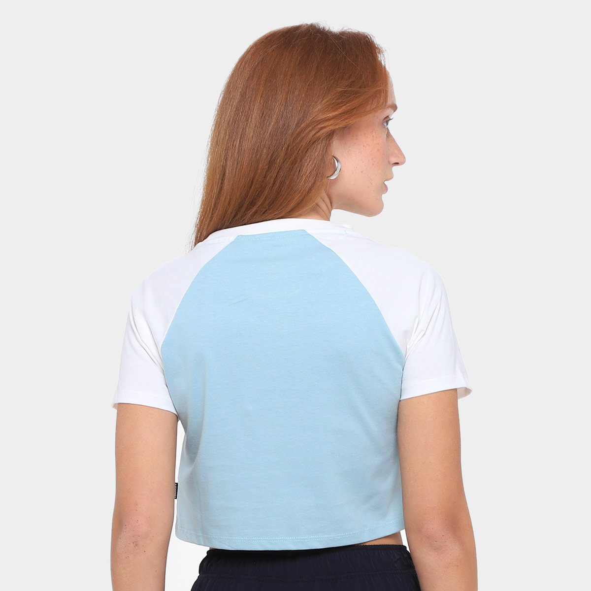Camiseta Converse Cropped Raglan Pat Feminina - Tam: EP - 1