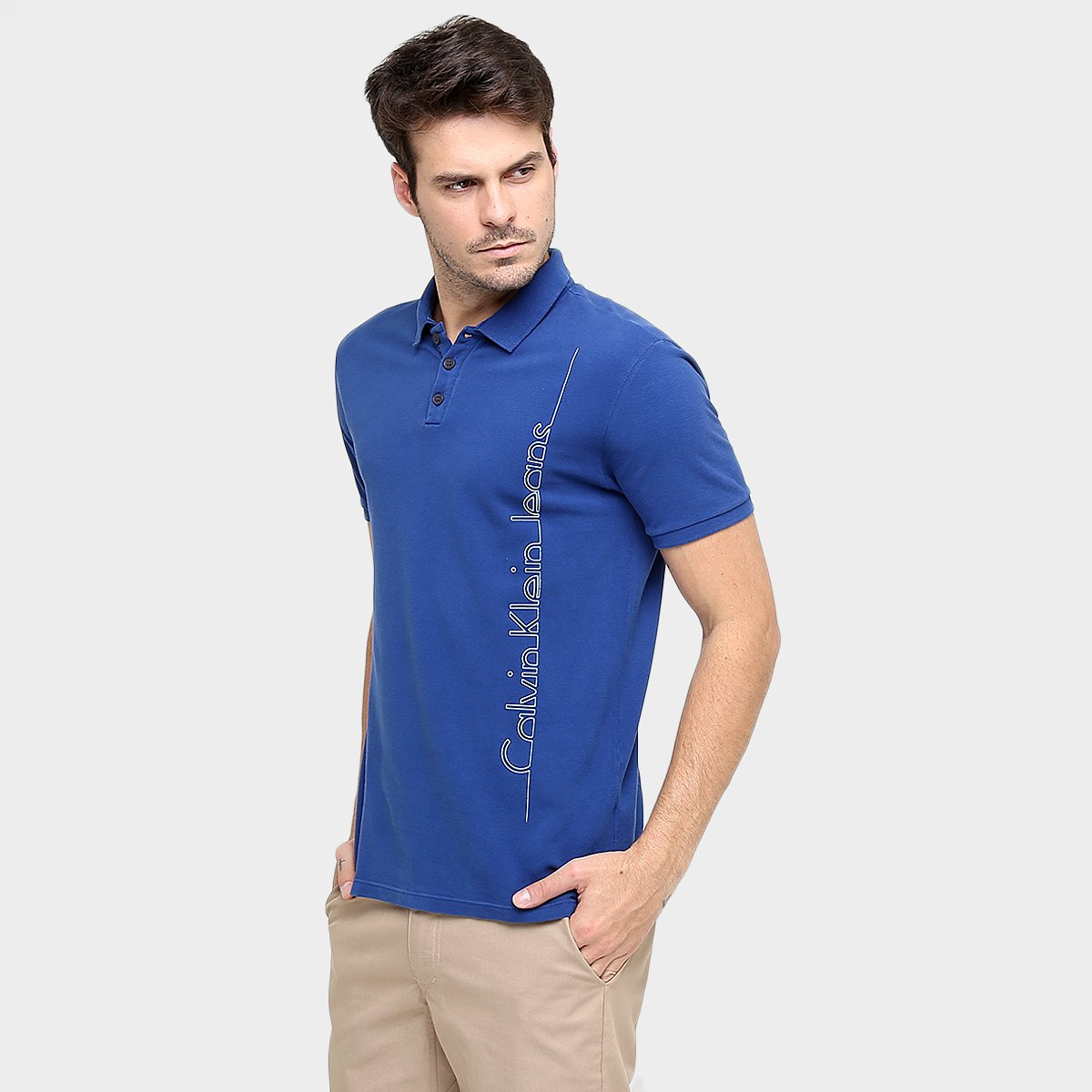 Camisa Polo Calvin Klein Piquet CK Jeans